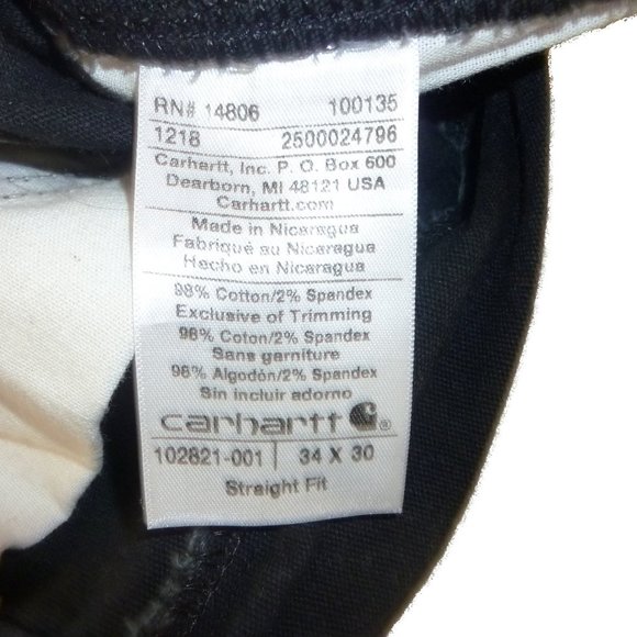 Carhartt 102821 Rigby Straight Fit Pants 34x30 - Picture 7 of 8